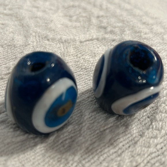 Large Old Evil Eye Glass Beads - Picture 5 of 5